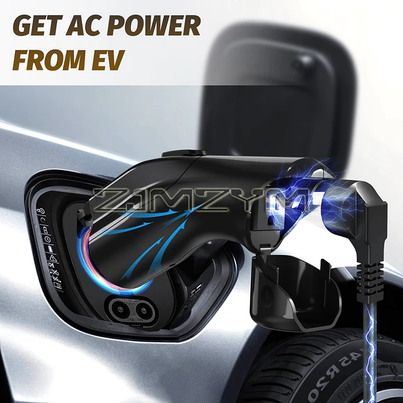 Портативный адаптер V2L Type1 15A разъем зарядного устройства для электромобилей типа