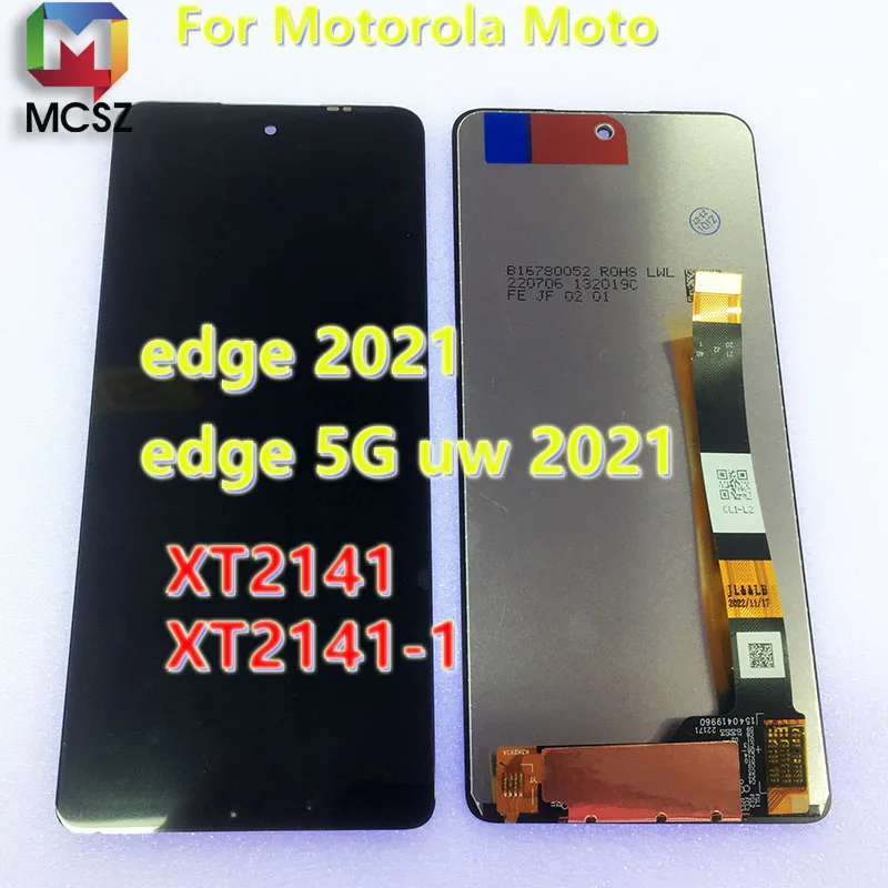 For Motorola Edge 2021 5G UW XT2141-1 LCD Оригинальный сенсорный ЖК-экран для дигитайзер в сборе с