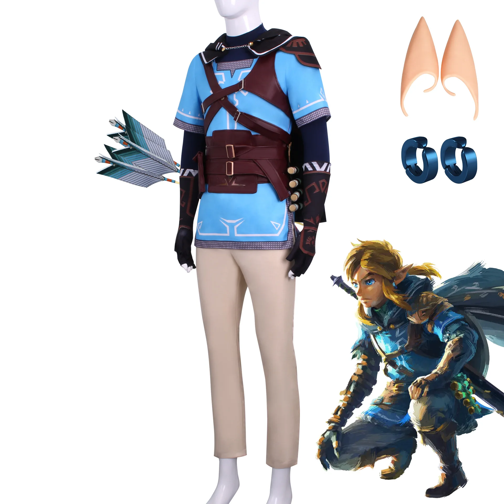 Игра Зельда Косплей Костюм дыхание дикой ссылки рубашка плащ Униформа