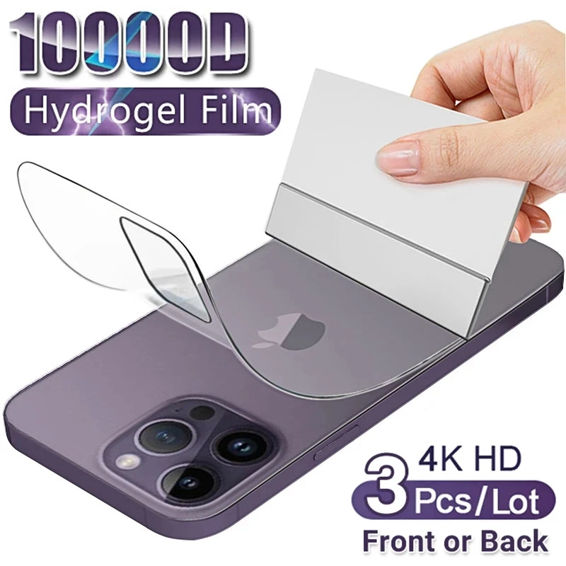 

Hydrogel Film for iPhone 11 12 13 Pro Max Mini 6 7 8 Plus Screen Protectors for iPhone 14 PRO XS MAX XR X SE Back Film Not-Glass