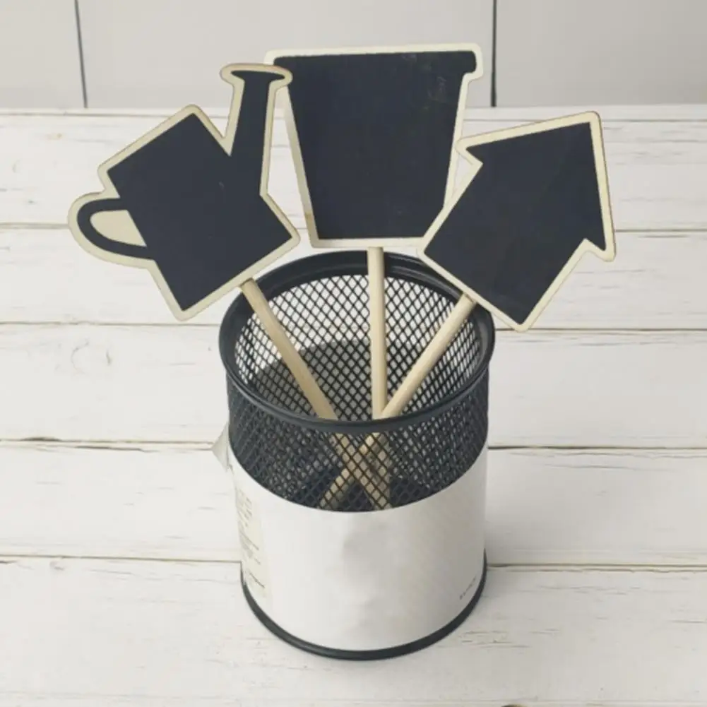 

10 Pcs/Set Plant Labels Stable Cute Shape Message-leaving Different Shape Widely Use Garden Chalkboard for Garden