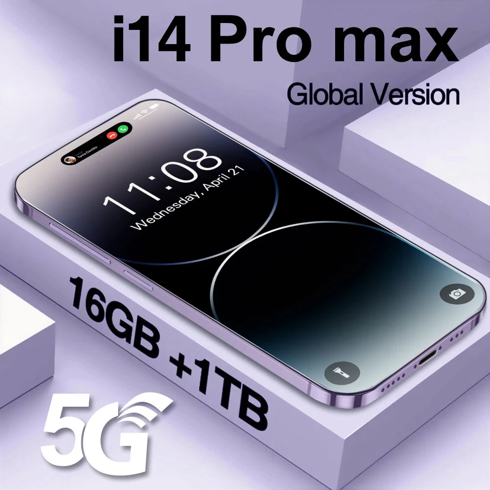 

i14 Pro Max Original 6.7 Inch Full Screen Face ID 16GB+1TB Global Version Mobile On Sale And Free Shipping