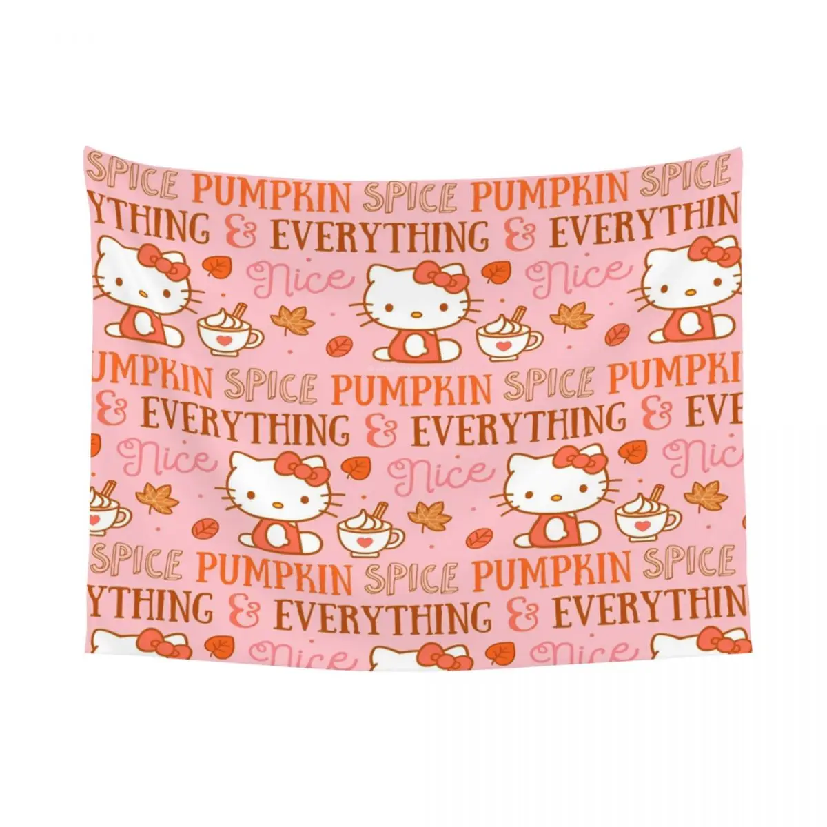 Официальный гобелен с тыквой Hello Kitty красочная ткань настенный декор для комнаты