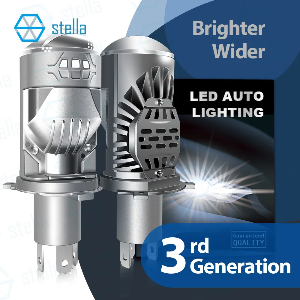 

Stella 1 комплект 3-го поколения H4/9003/HB2 двойной мини-объектив светодиодный проектор лампа Canbus для автомобиля/двигателя Hi/ближнего света 3500000LM