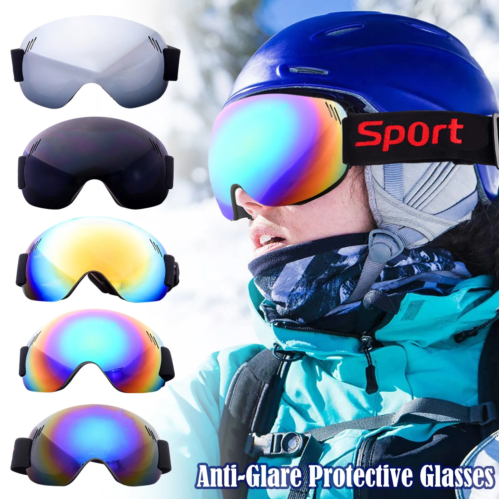Лыжные очки с лыжной маской для мужчин и женщин мужские сноуборда защитой от