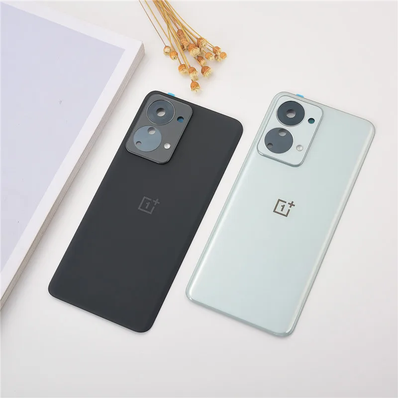 

Battery Cover For OnePlus 1+ Nord 2T Glass Back Rear Door Housing Panel Case+Camera Frame+Lens + Adhesive nord 2t CPH2399 6.43"