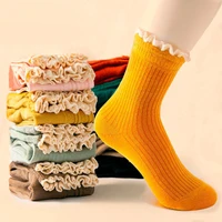 10 colors high elasticity lace ruffle sweat absorbent ankle stocks kawaii cute breathable soft anti static women socking