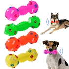 Игрушки для собак в горошек, гантели в форме собаки, пищалка для собак, жевательная игрушка для чистки зубов, товары для домашних животных