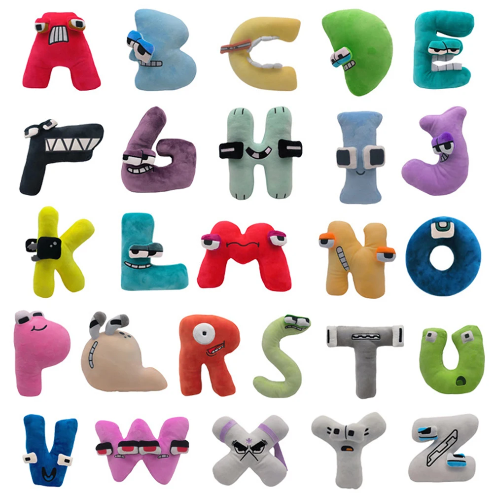 

13-26pcs Alphabet Lore Plush English Letter Stuffed Animal Plushie Doll Toys Gift For Kids Children Educational Christmas Gifts