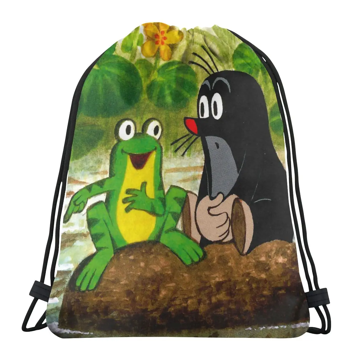 

Playing With The Frog Krtek Zdenik Miler Educational Animation Portable Hiking Drawstring Bags Riding Clothes Storage Backpacks