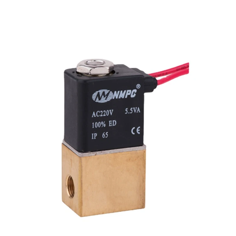 

Air Suspension Valve Motorcycle Magnetic Valve 2/2 Way Normally Closed Pneumatic Control Brass Solenoid Valve 2V025 12v