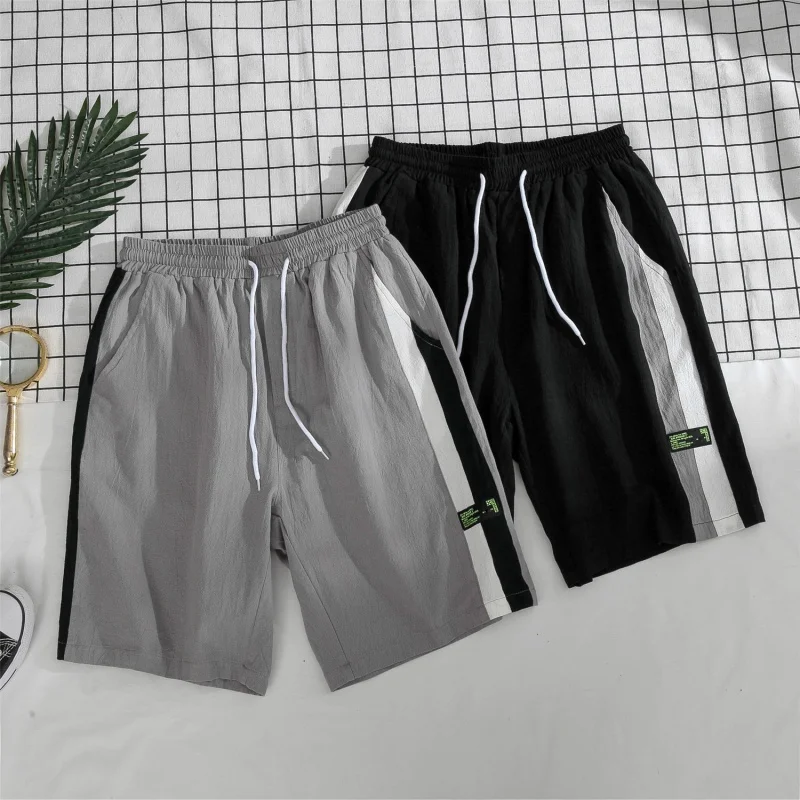 

EOENKKY/летние мужские свободные шорты, модные повседневные спортивные пляжные шорты для бега, спортивная одежда