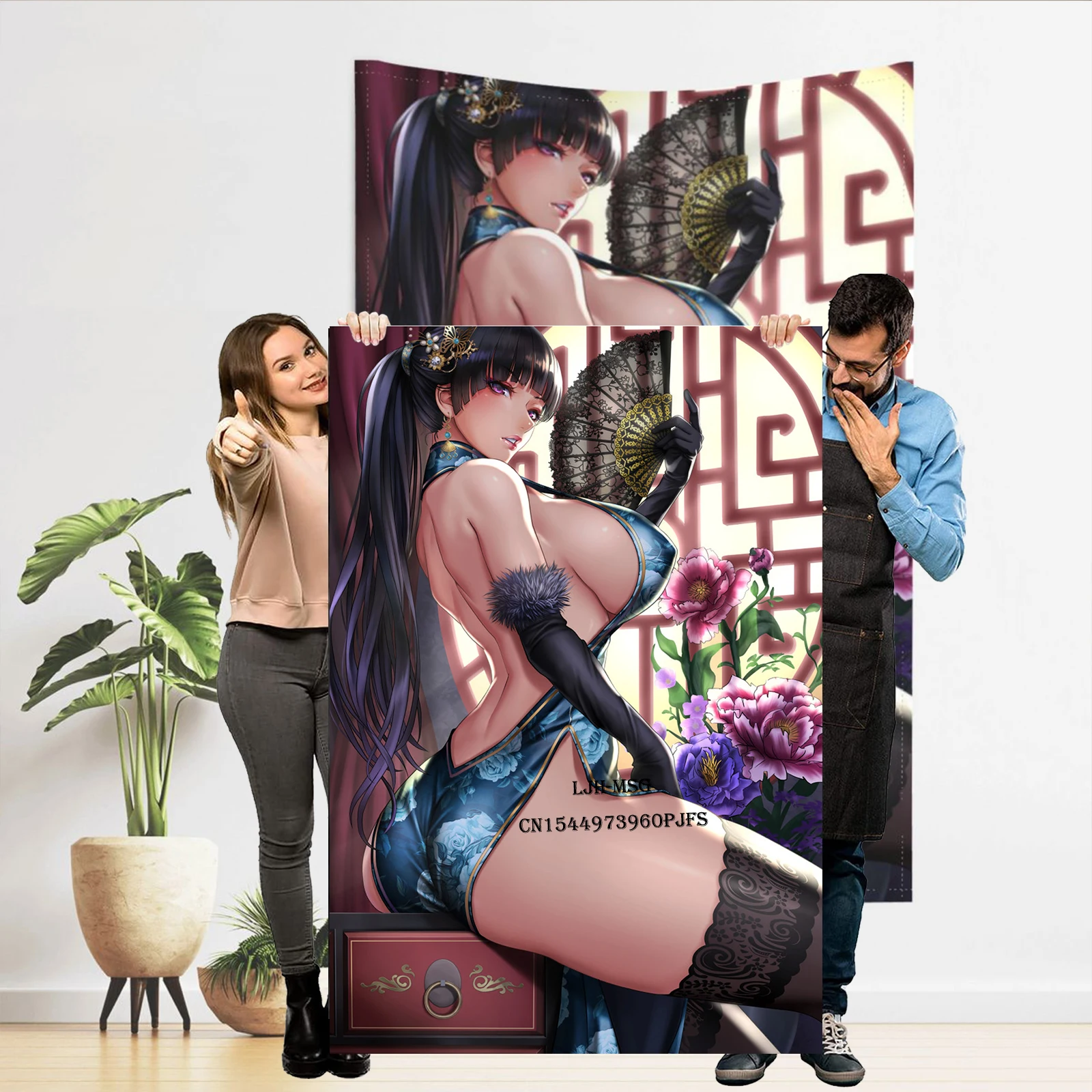 

Hentai Anime Poster Tapestry Artist CG Tapestries Lingerie Milf Wall Hanging Sexy Adult Doujin Tapestrys H Doujinshi Merch Tapes