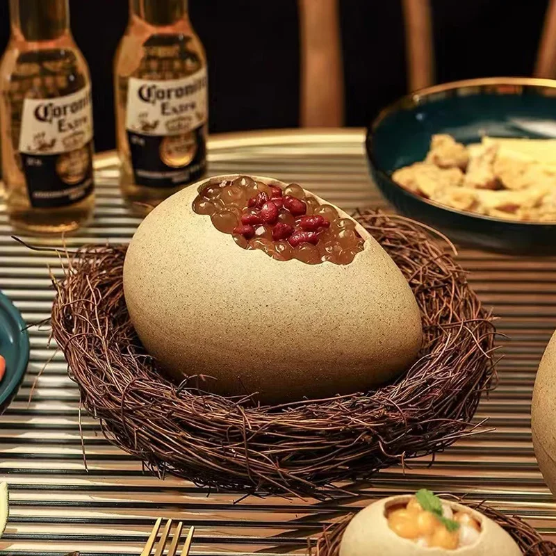 Популярный горшок для ресторана креативная миска лапши в виде разбитых яиц