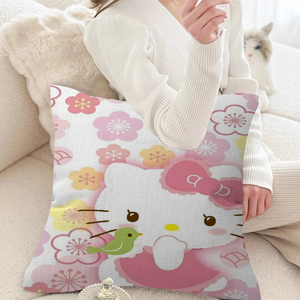 Kawaii K-Kitty Cartoon H-Hello Pillowcase Toon Gift Cushion Cover Bedroom Home Sofa Chair Seat Decor Pillow Case