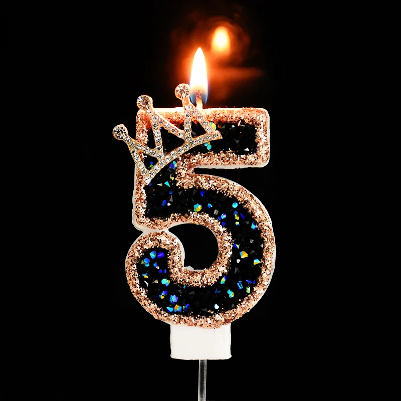 

Топперы для торта "Черная Корона", цифры 0-9