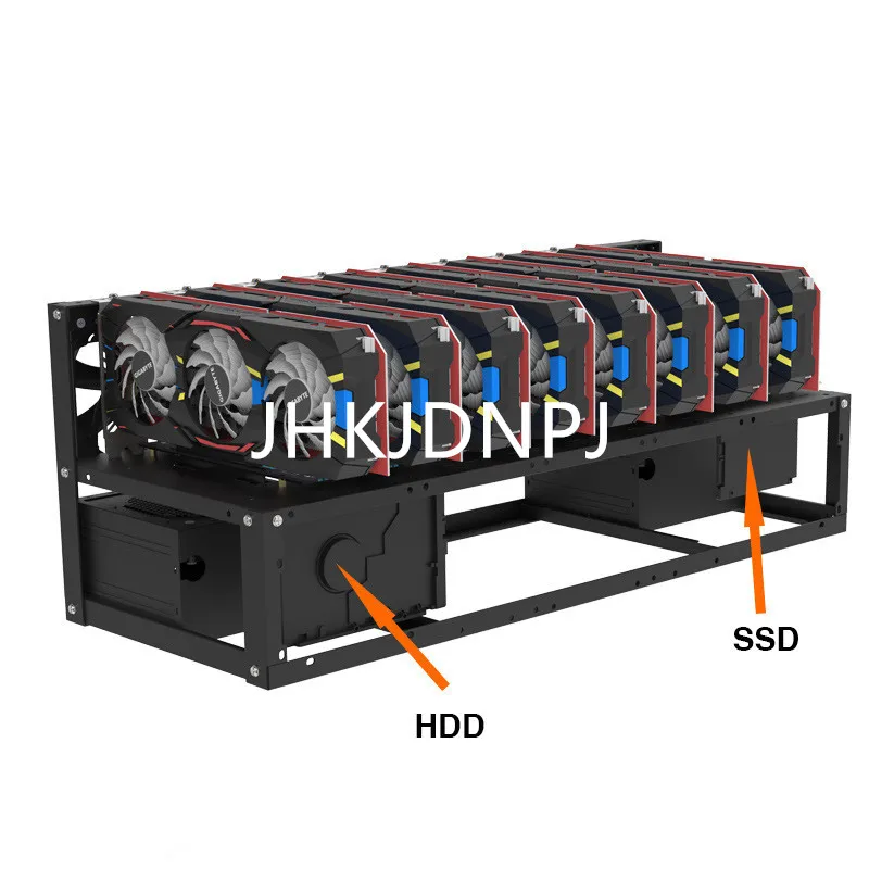Корпус для майнинг-рига с 8 GPU, открытой конструкцией, поддерживает материнские платы AK2980-D8P-65, S37, B85-65. (art.: 3920dcdf4ea53) - 3920dcdf4ea53