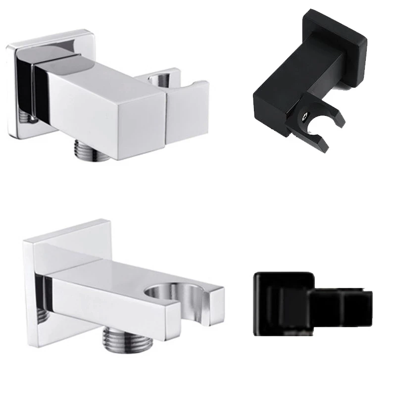 

Free shipping Wall Mount Hand Held Shower Holder Chrome Black Brass Accessories with the water connections