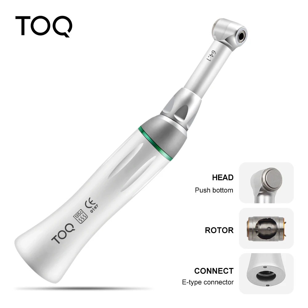 

Dental 64:1 Reduction Low Speed Push Button Handpiece Contra Angle Endo Root Canal Treatment E-type