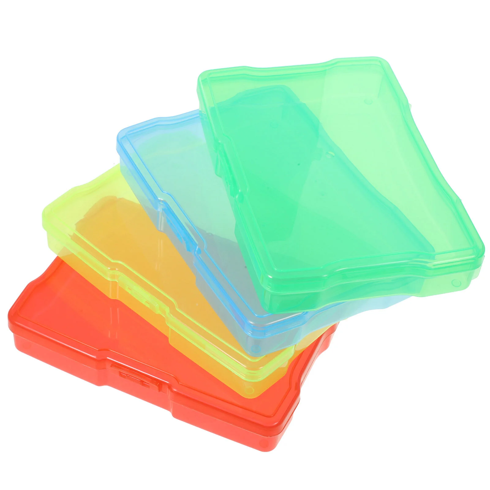 

4 Pcs Plastic Organizers Tool Parts Storage Case Small Desktop Craft Containers Pp Photos Carry Cards