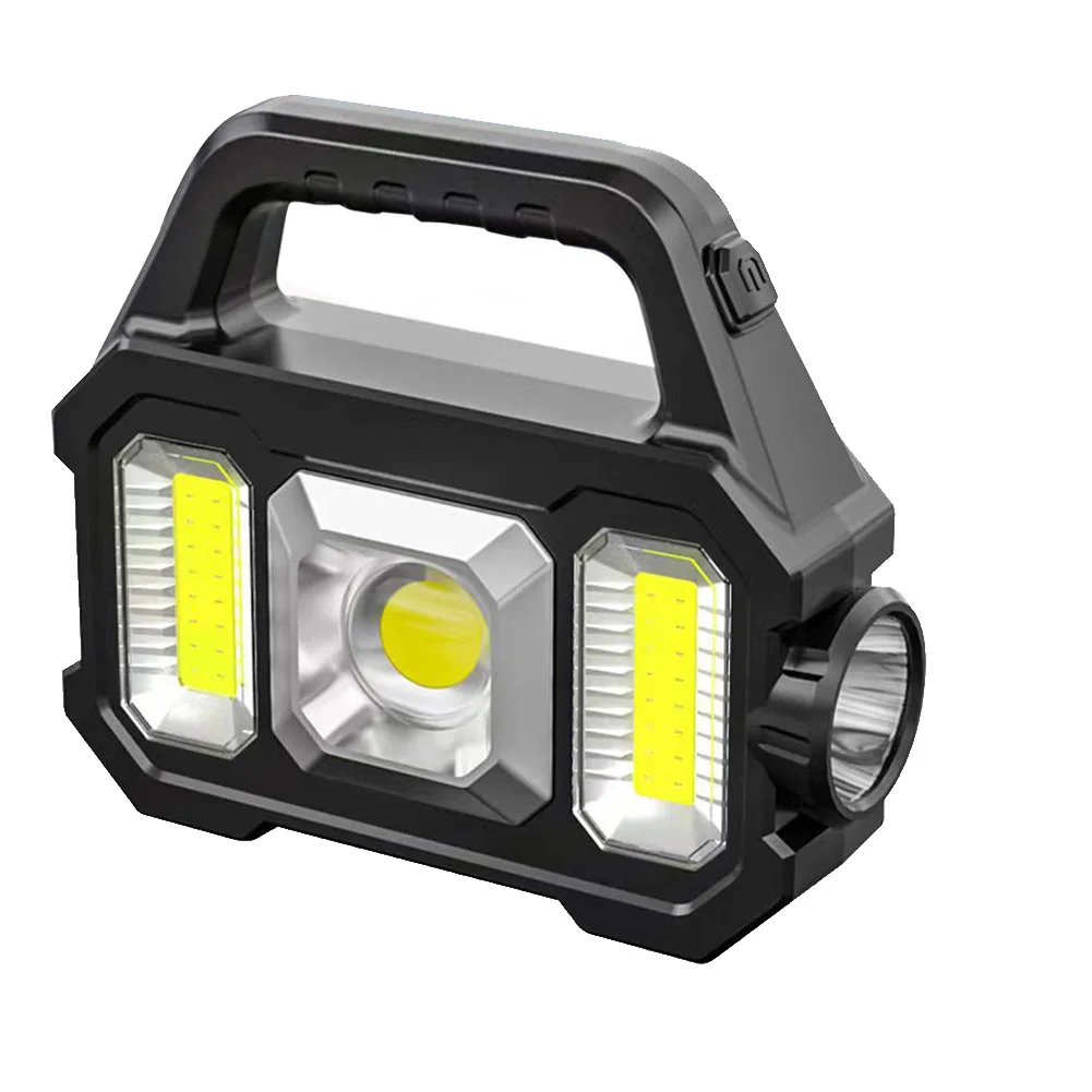 

USB Rechargeable Flashlight Waterproof COB Portable Powerful Lantern Solar Light for Camping Hiking
