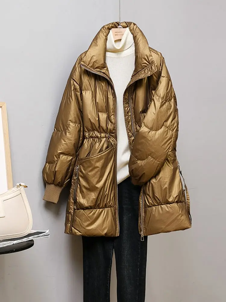 Women Long Down Jacket New Casual Style White Duck Down Full Sleeve Jackets Autumn Winter Coats And Parkas Female Outwear