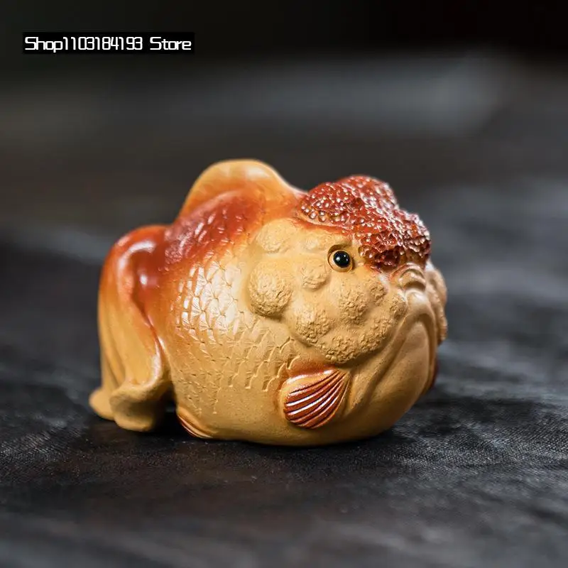 

Yixing скульптура ручной работы фиолетовый глина чай питомец китайское счастливое состояние искусственные украшения домашний чайный набор декоративные поделки