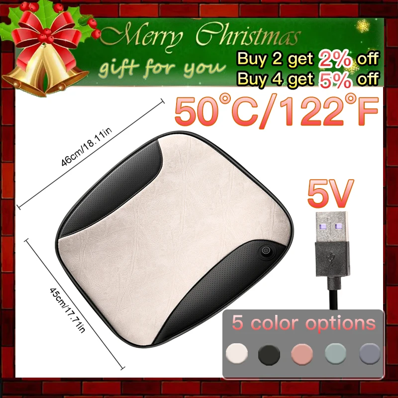 

5V USB Подогрев автомобиля подушка для сиденья Зимняя теплая плюшевая прокладка для офисного дома Электрический нагреватель подушка для стул...