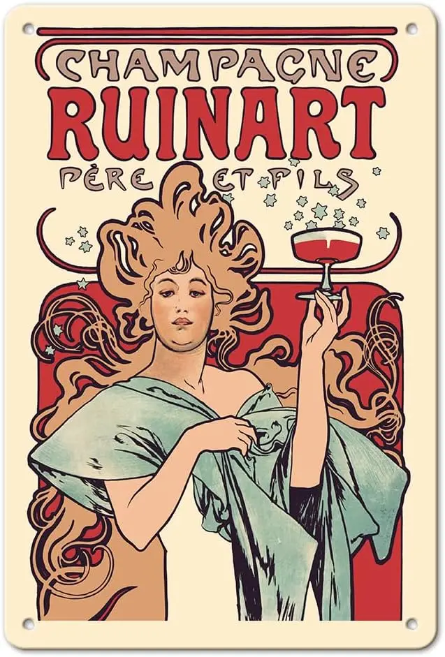 fc slnd rt Chmpgne Runrt Père Et Fls (Fther &ampmp Son) - Плакат Vntge Frnce dvertsng от lphonse Много c.1896-8 x 12 nch Met