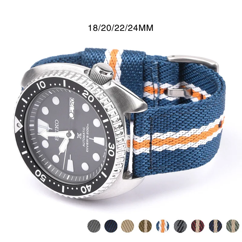 

18mm 20mm 22mm 24mm Nylon Weave Strap Men Women Quick Release Wrist Bracelet for Seiko Omega Huawei Samsung Smart Watch Band