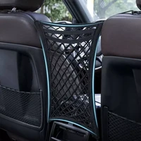 car net organizer auto mesh trunk universal strong elastic seat back storage bag interior car accessories