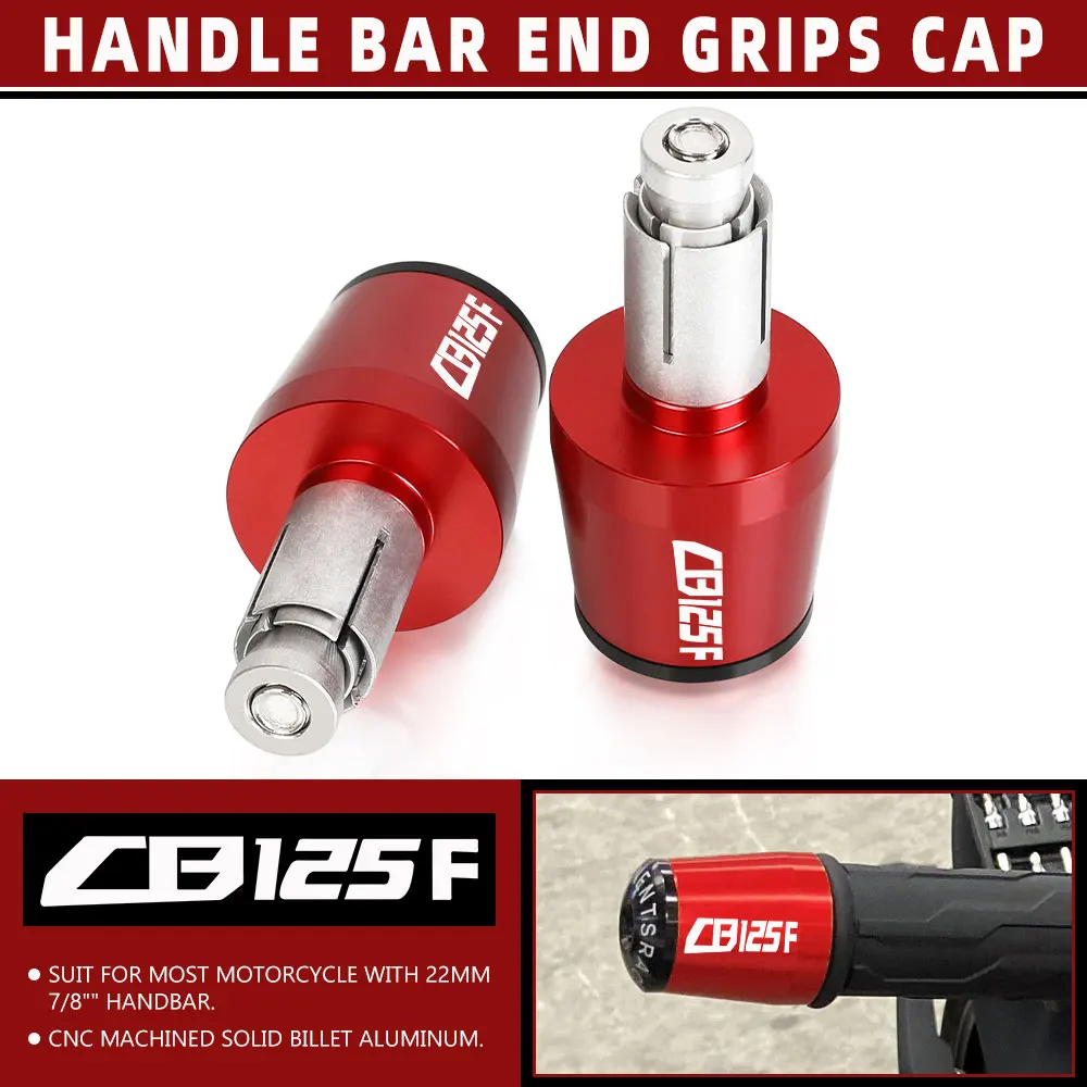 

Motorcycle Handle Bar Ends Hand Grips Caps Handlebar Gear Balanced Plug Slider For HONDA CB125F CB 125F 2016-2020 2021 2022 2023