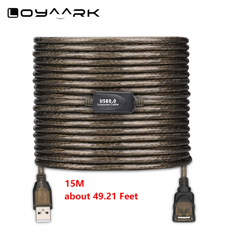

USB to USB Extension Cable Male To Female With Extension Chipsets Signal Booster Active Extender Repeater Cord Keyboard Scanner