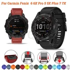 Ремешок силиконовый для наручных часов Garmin Fenix 6 6X Pro 5 5X Plus 3HR Fenix7 7X 935 D2