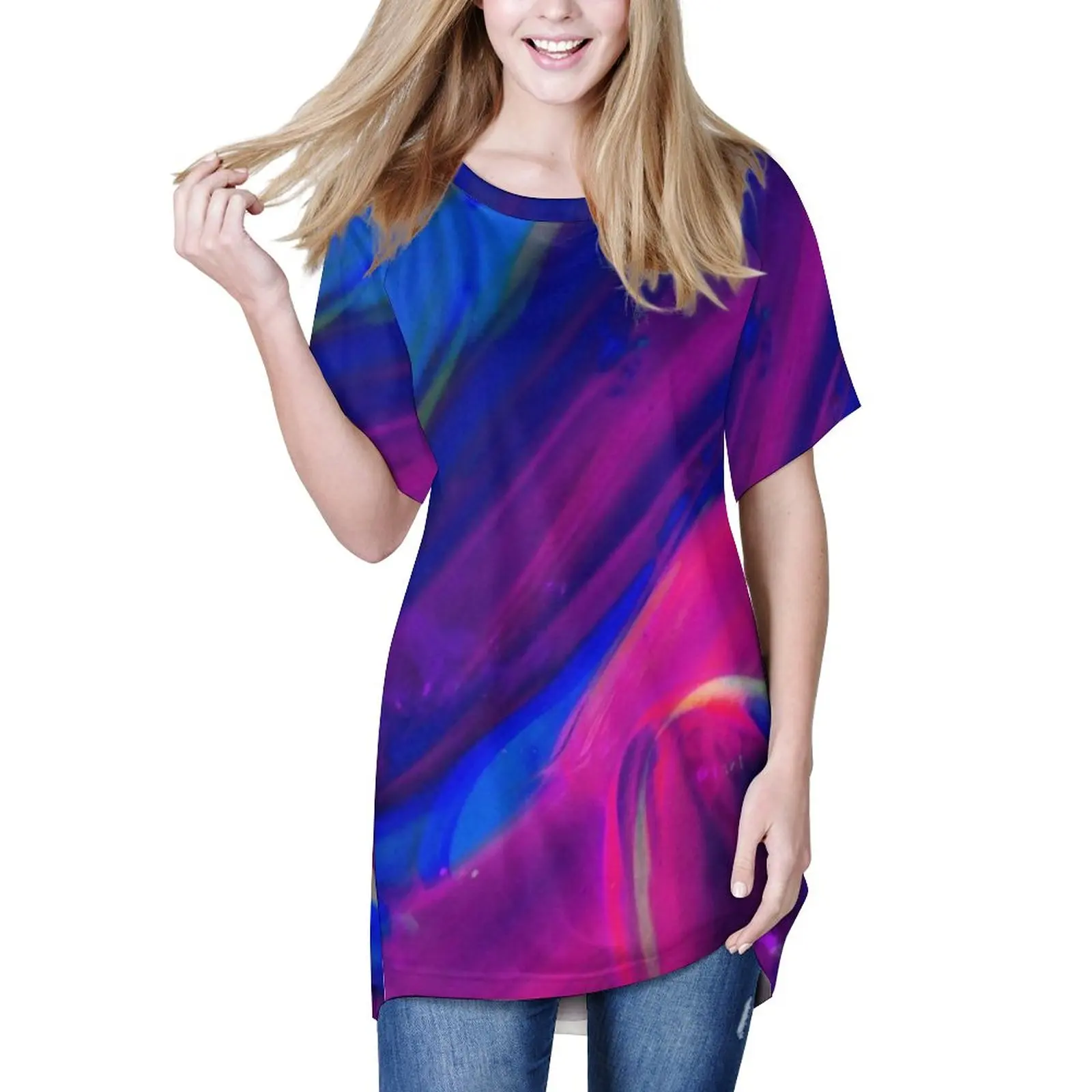 

Abstract Neon Paint T Shirt Splatter Art Print Modern T-Shirts Short-Sleeve Street Style Loose Tee Shirt Beach Tops Big Size 5XL