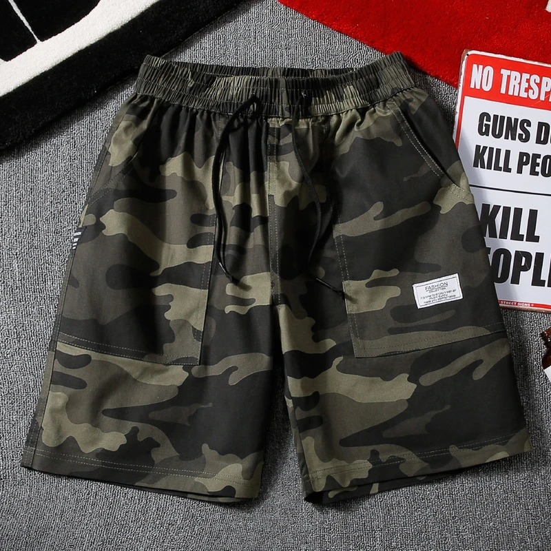 

Camouflage Mens Shorts Summer Casual Cotton Fashion Camo Men Short Elastic Waistband Bermuda Beachshort Pantalones Cortos Hombre