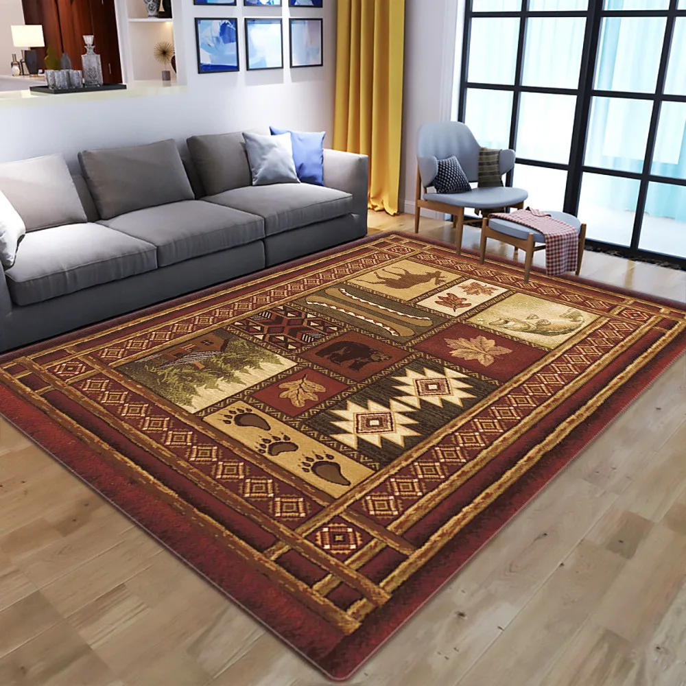 

Persian Ethnic style 3D printing Home carpets for Living room Bedroom Area Rugs Soft Flannel Kids play Antiskid Floor Mat/Carpet
