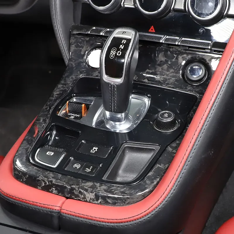 Для Jaguar F-TYPE 2013-22 настоящее углеродное волокно центральная консоль автомобиля