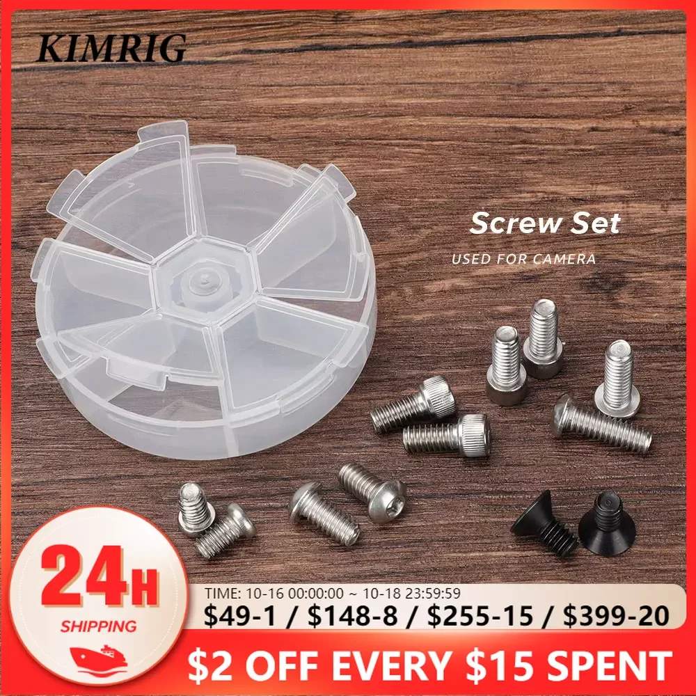 

KIMRIG Dslr Camera Screw Hex Screw 1/4 Inch 12pcs Pack For Camera Accessory Replacement Photo Studio Photography