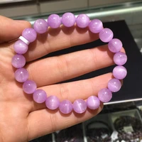 natural purple kunzite round beads bracelet cat eye women men bracelet purple kunzite 7mm 8mm 9mm 10mm 11mm 12mm aaaaaa