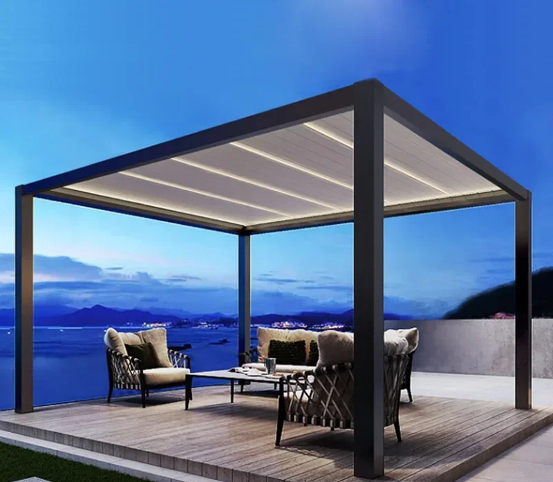 Изготовленные на заказ электрические жалюзи павильон из алюминиевого сплава