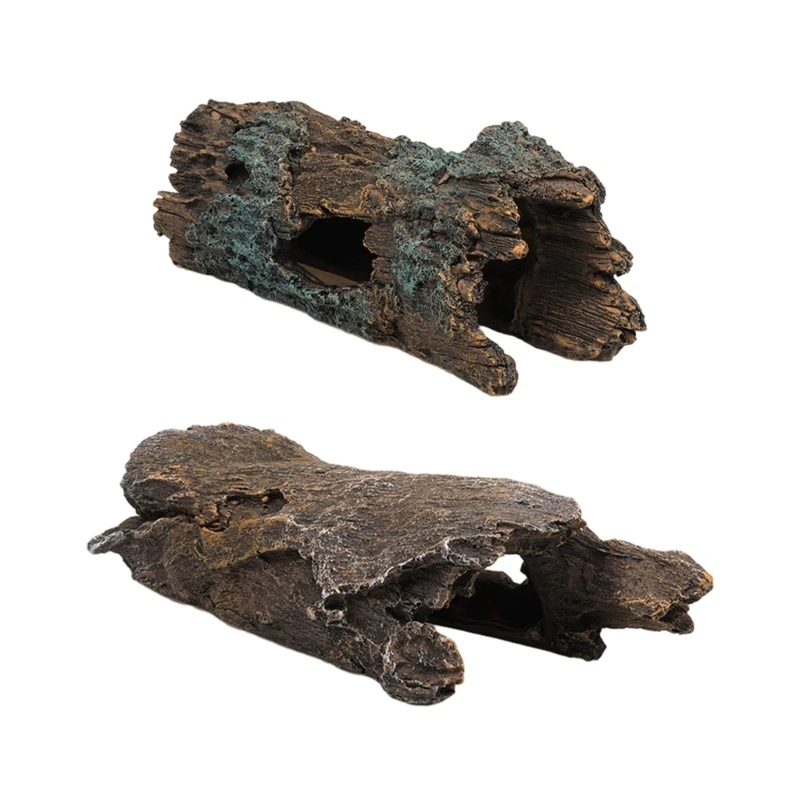 Реалистичный ствол дерева из смолы аквариум для аквариума укрытие рептилий