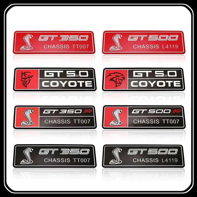 Для Mustang Cobra GT350 GT500 модифицированная алюминиевая автомобильная наклейка Hellcat GT5.0