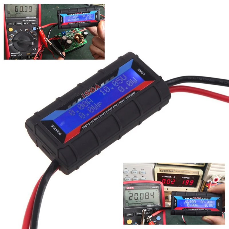 Ваттметр FT08 RC 150A высокоточный анализатор мощности ЖК-дисплей с подсветкой