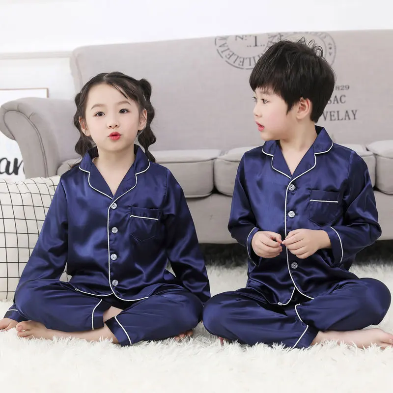 

2pcs/set New Style Summer Spring Wear Baby Boys Girls Sleepwear Silk Handfeel Unisex Pajamas Set T-shirts and Pants Set 2-12T