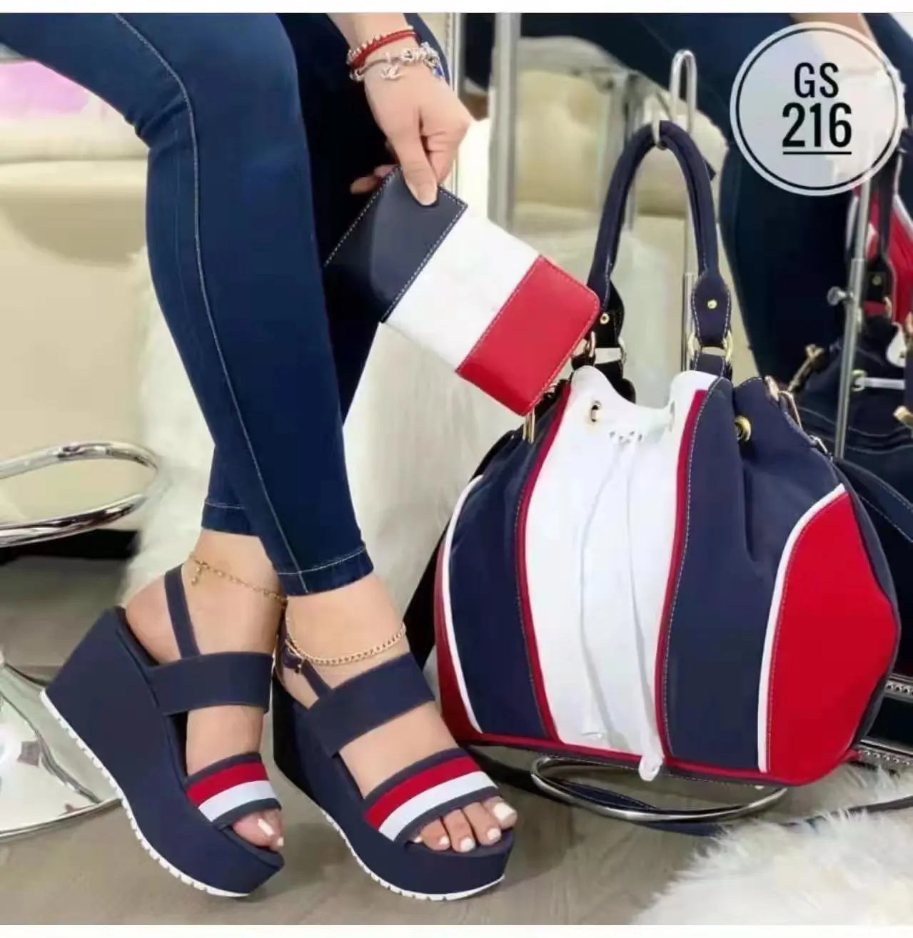 

Size 36-43 Sandals for Women Summer Fashion Open Toe Ankle Buckle Strap Platform Wedge Heels Ladies Dress Shoes Sandalias Mujer