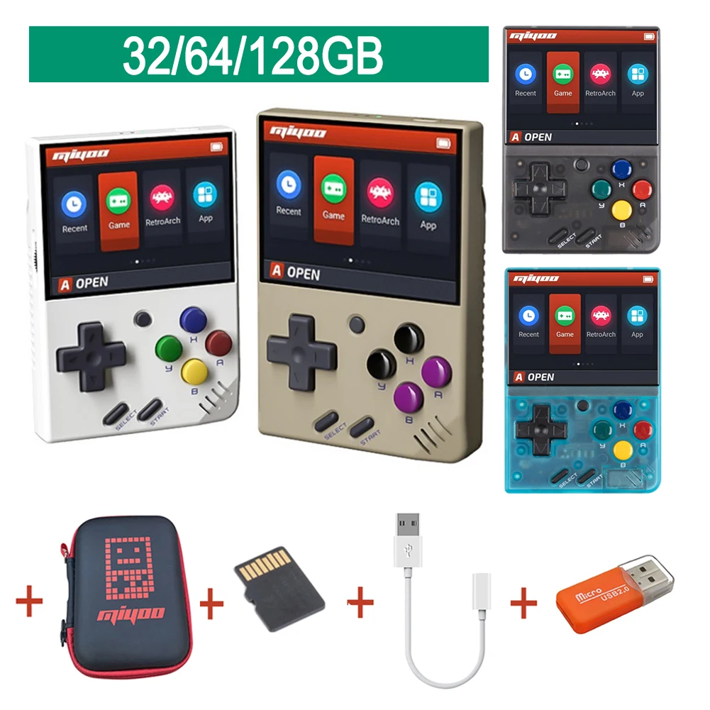 

Miyoo Mini 2.8 Inch IPS Screen Retro Video Gaming Console Open Source Portable Handheld Game Players for FC GBA PS Kids Gift