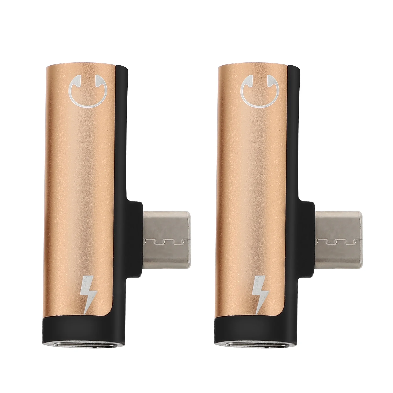

2pcs Type-C to 3.5mm Earphone Adapter 2-in-1 Earphone Converter Charging Adapter