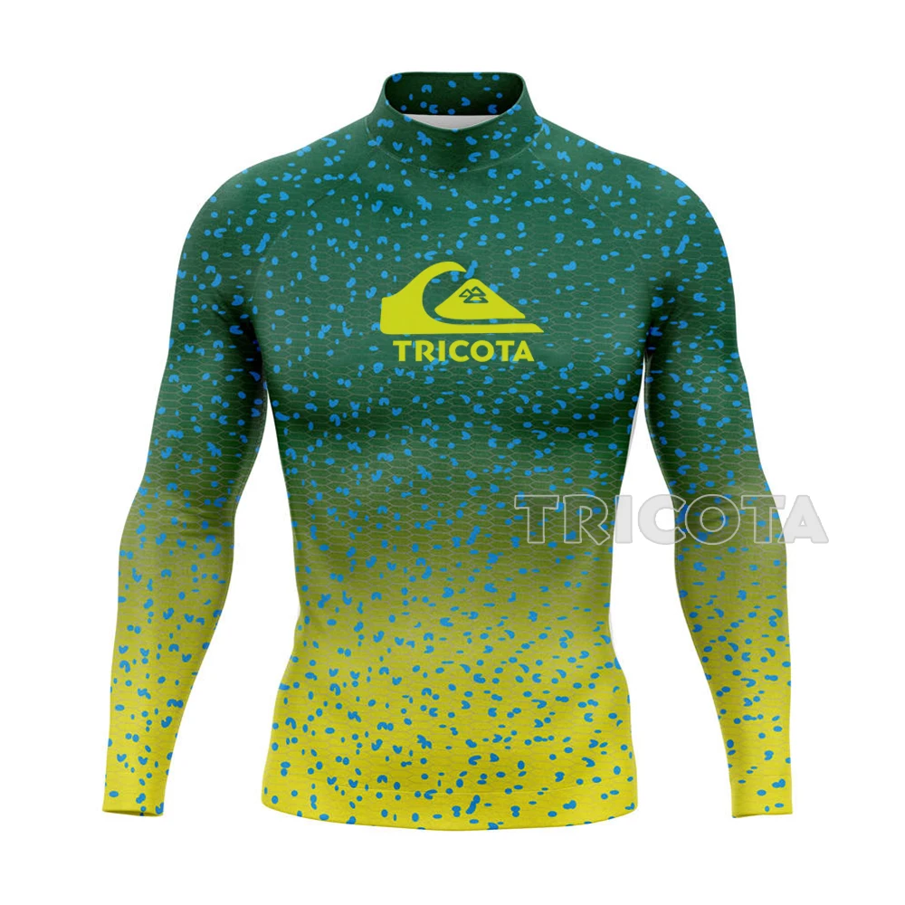 Men Surfing Rashguard Shirts Long Sleeve Tight Swimwear UV Protection Water Sports Swimming Floatsuit Diving Tops Boxing T-shirt