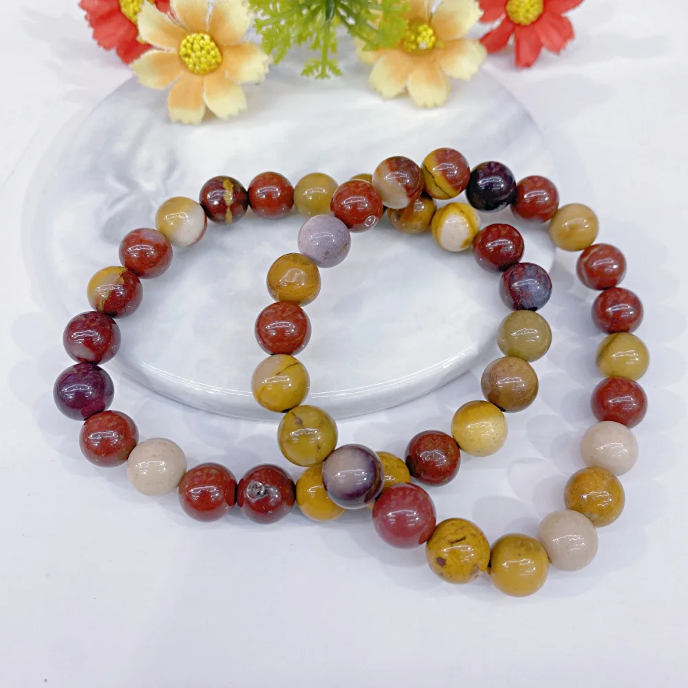 6810 мм Африканский нефритовый браслет из бисера натурального камня агата